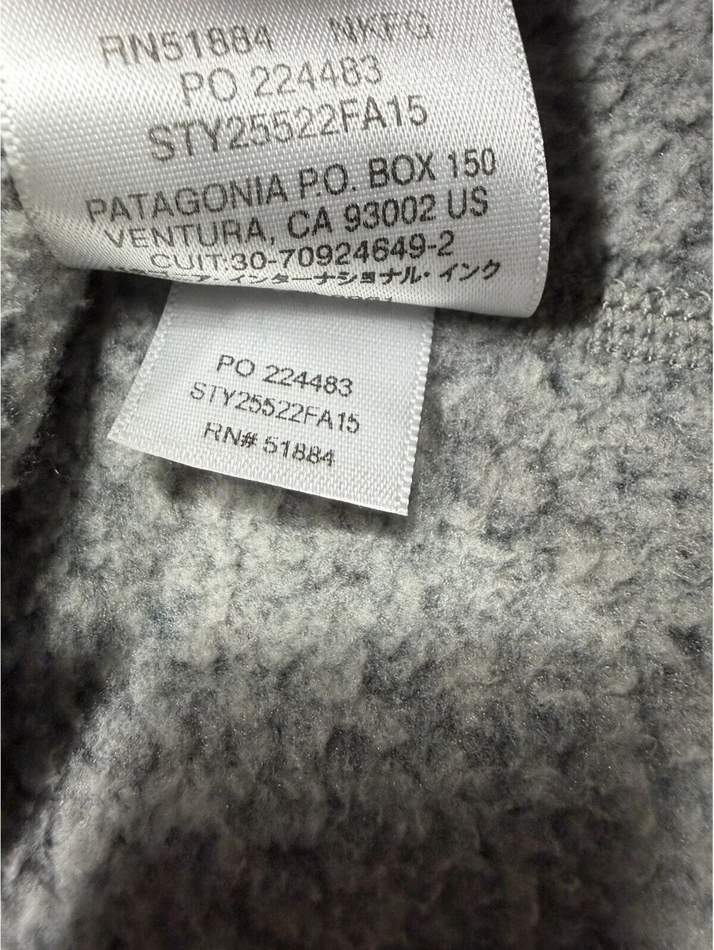 Patagonia Mens Better Sweater 1/4 Zip Fleece- Two Tone Gray- Size XL